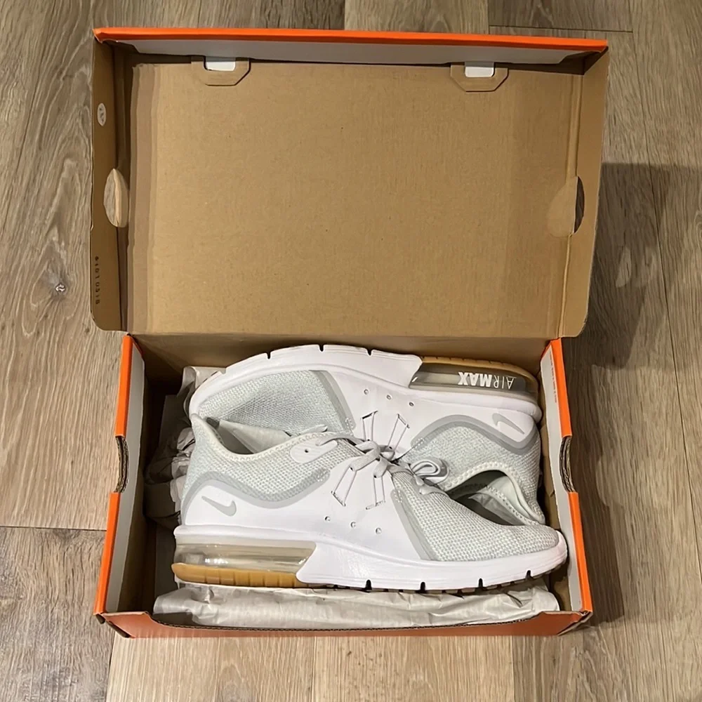 Nike Air Max Sequent 3 Women Running Shoes White Grey NWT Size 9.5 - Picture 6 of 10